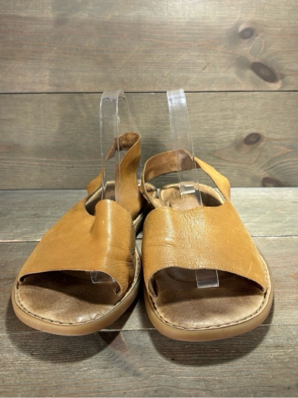 Born Tan Leather Inlet Slingback Slide Sandals orca yellow tan - Picture 9 of 9